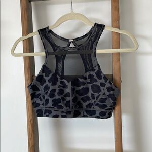 lululemon athletica Black Leopard Sports Bra
